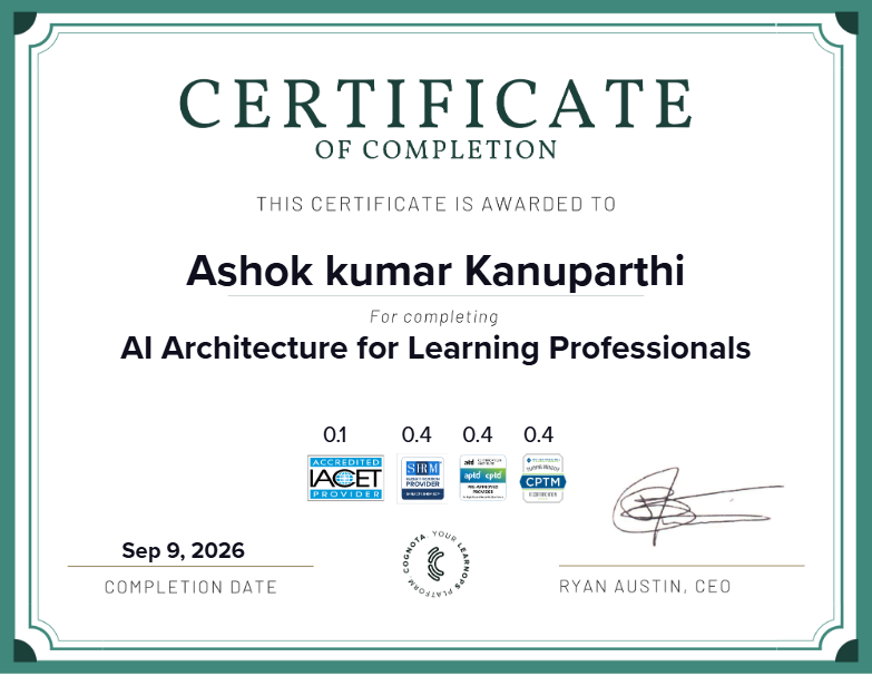 AI Architecture for Learning Professionals Certificate