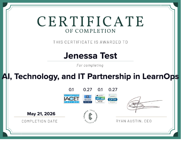 AI, Technology, and IT Partnership in LearnOps Certificate