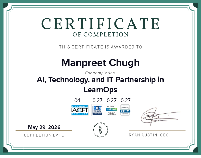 AI, Technology, and IT Partnership in LearnOps Certificate