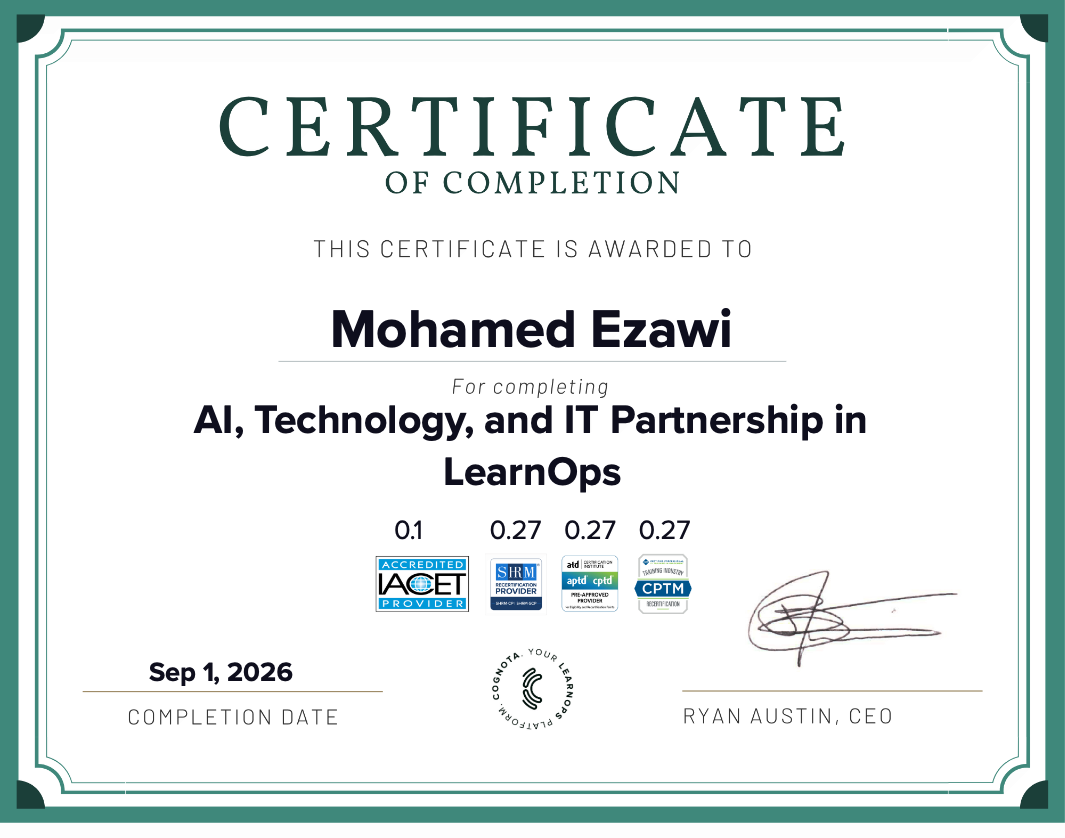 AI, Technology, and IT Partnership in LearnOps Certificate