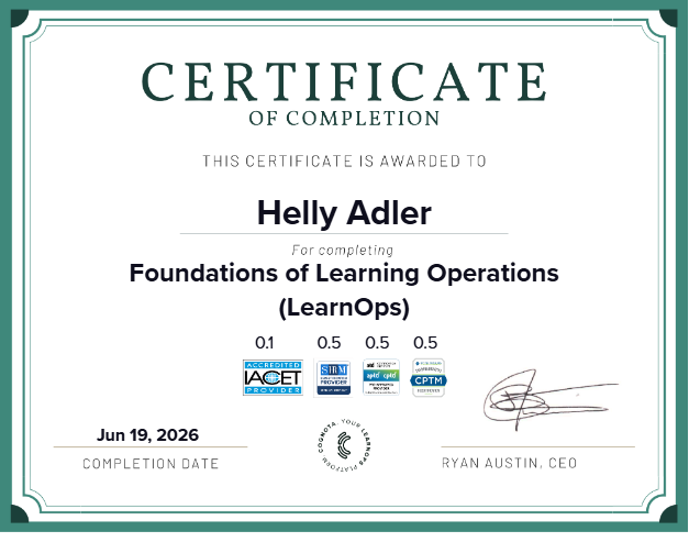 Foundations of Learning Operations (LearnOps) Certificate