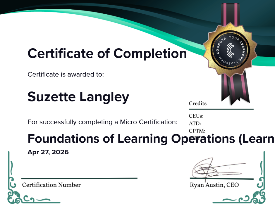 Foundations of Learning Operations (LearnOps) Certificate