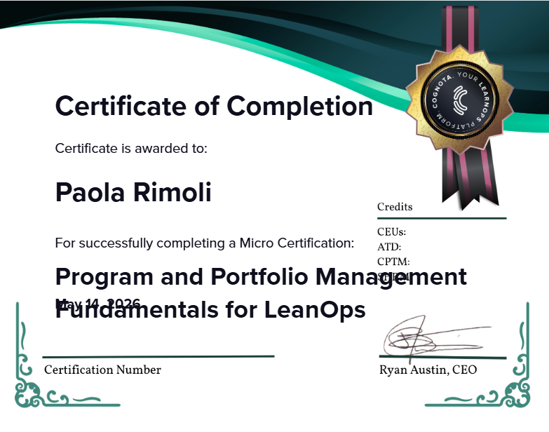 Program and Portfolio Management Fundamentals for LeanOps Certificate